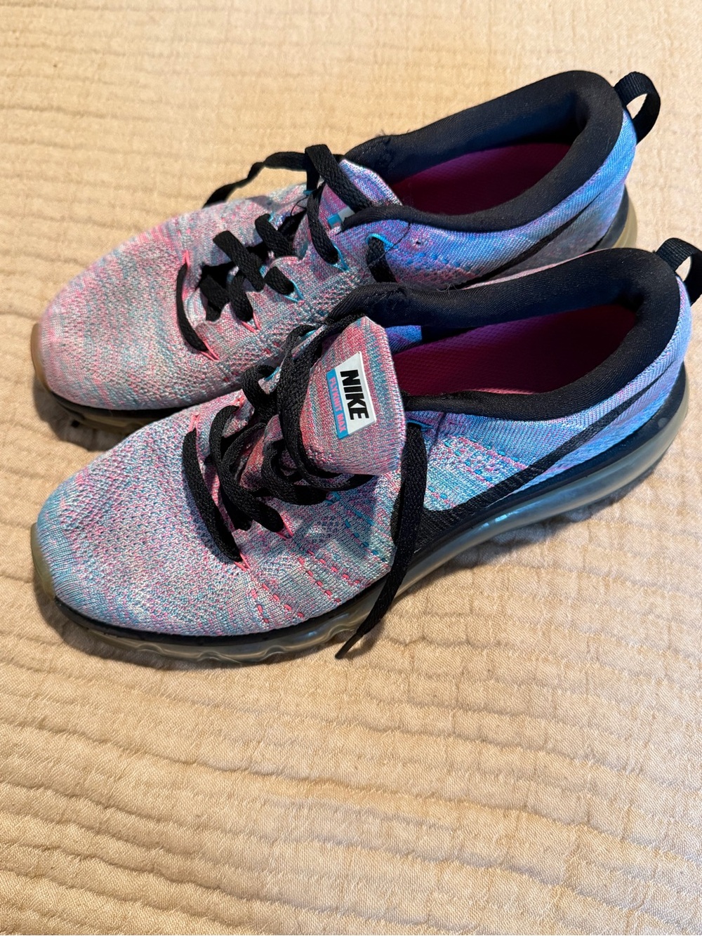 Nike Women’s Multicolor Flyknit Athletic Sneakers - Pink & Blue
